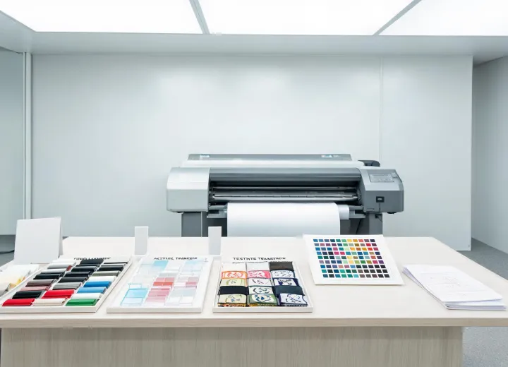 Print samples prepared for an application consultation