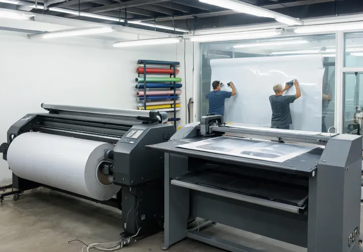 Laminated retail and fleet vinyl graphics